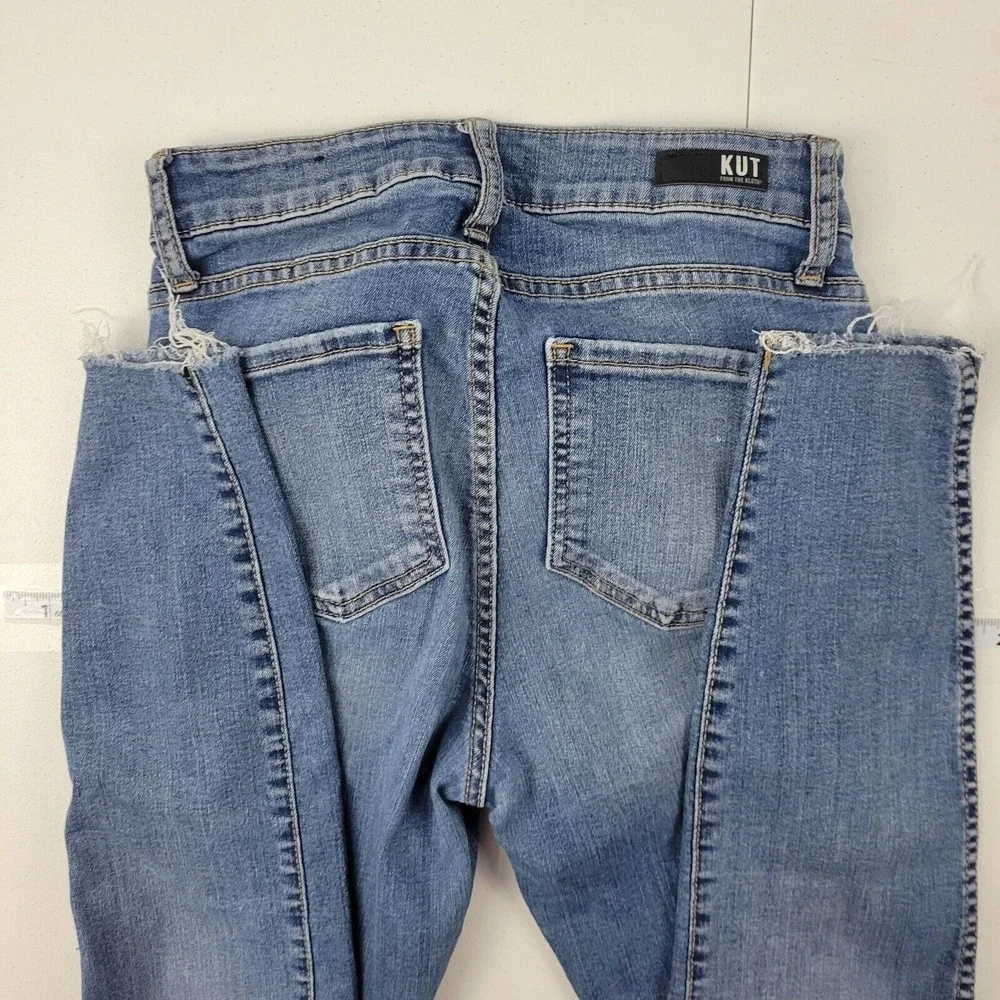 Donna Fab Ab High Waist Raw Hem Ankle‎ Skinny Jeans size 2 womens 2252